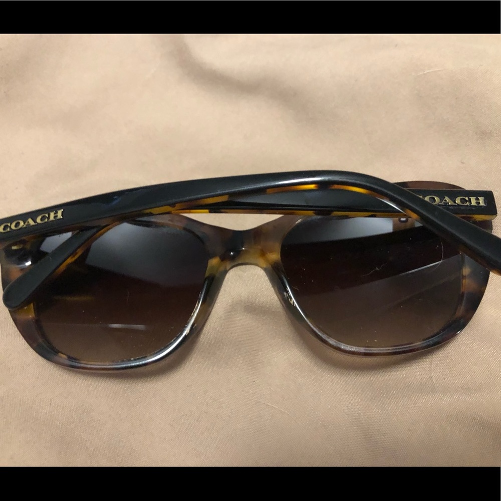 Coach Aubgn Navy Tort Varsity Stripe Sunglasses - Picture 5 of 8